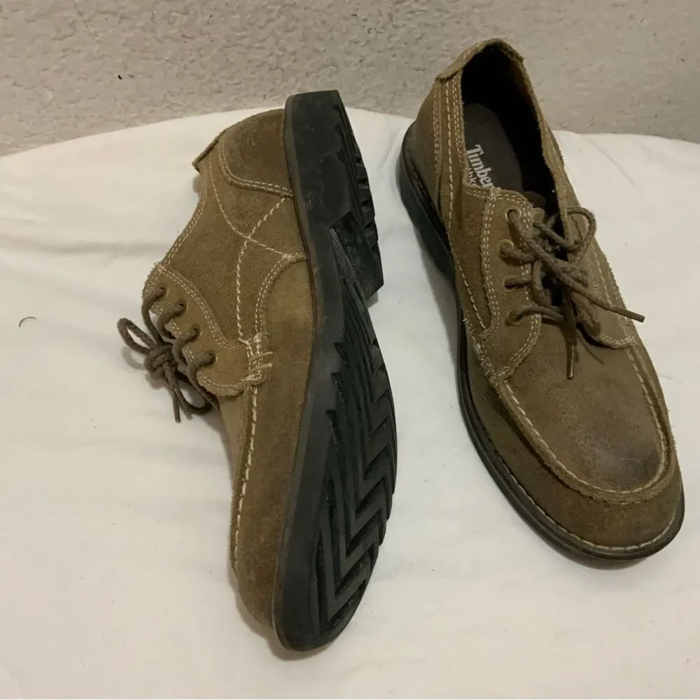 Timberland EarthKeepers 3311A Taupe Suede Moc Toe Loafers Oxfords Shoes Men's 8